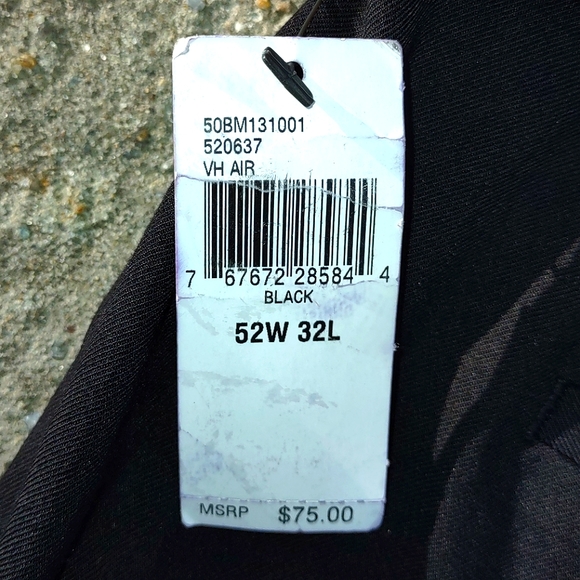 Men's Van Heusen Big and Tall Air Straight-Fit Flex Dress Pants in Black - Picture 10 of 11